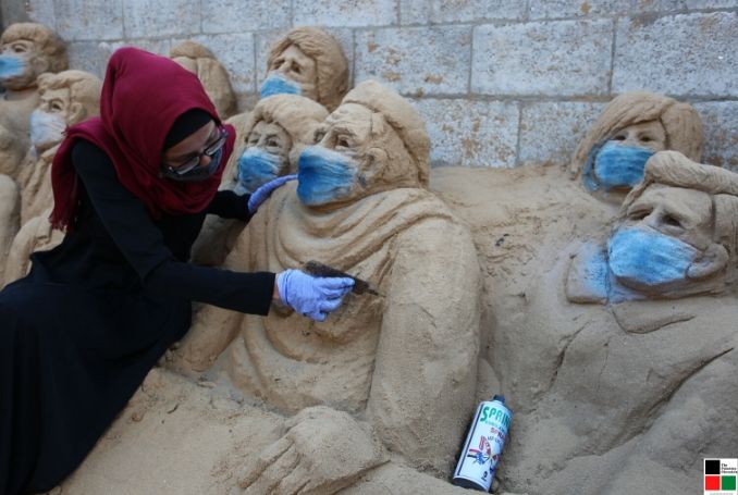 Feature: Young woman in Gaza uses sand sculpture to highlight Palestinian  cause - Xinhua