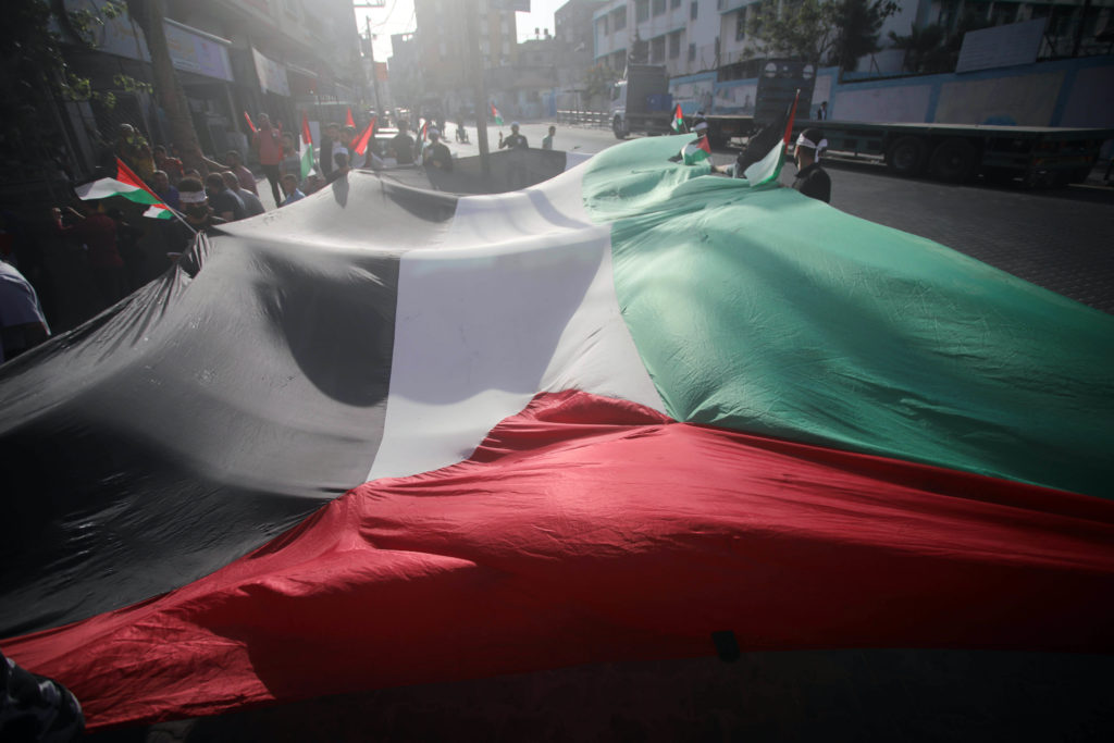 In Photos: Palestinians Rally with Their Flags in Solidarity with Al ...