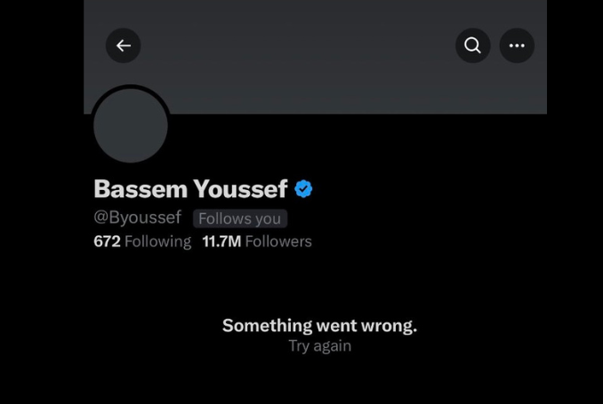 Account on X disappeared – Bassem Youssef explains what happened